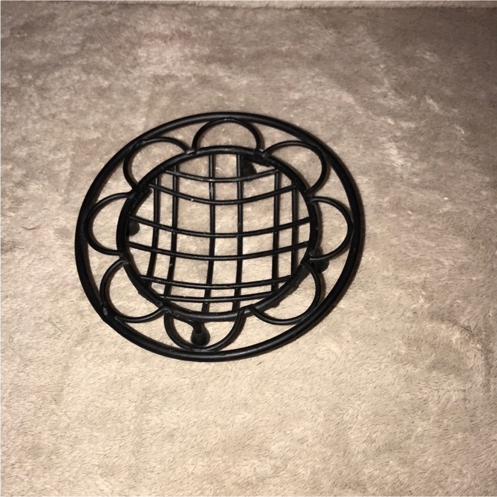 Black round Metal stand/ holder
